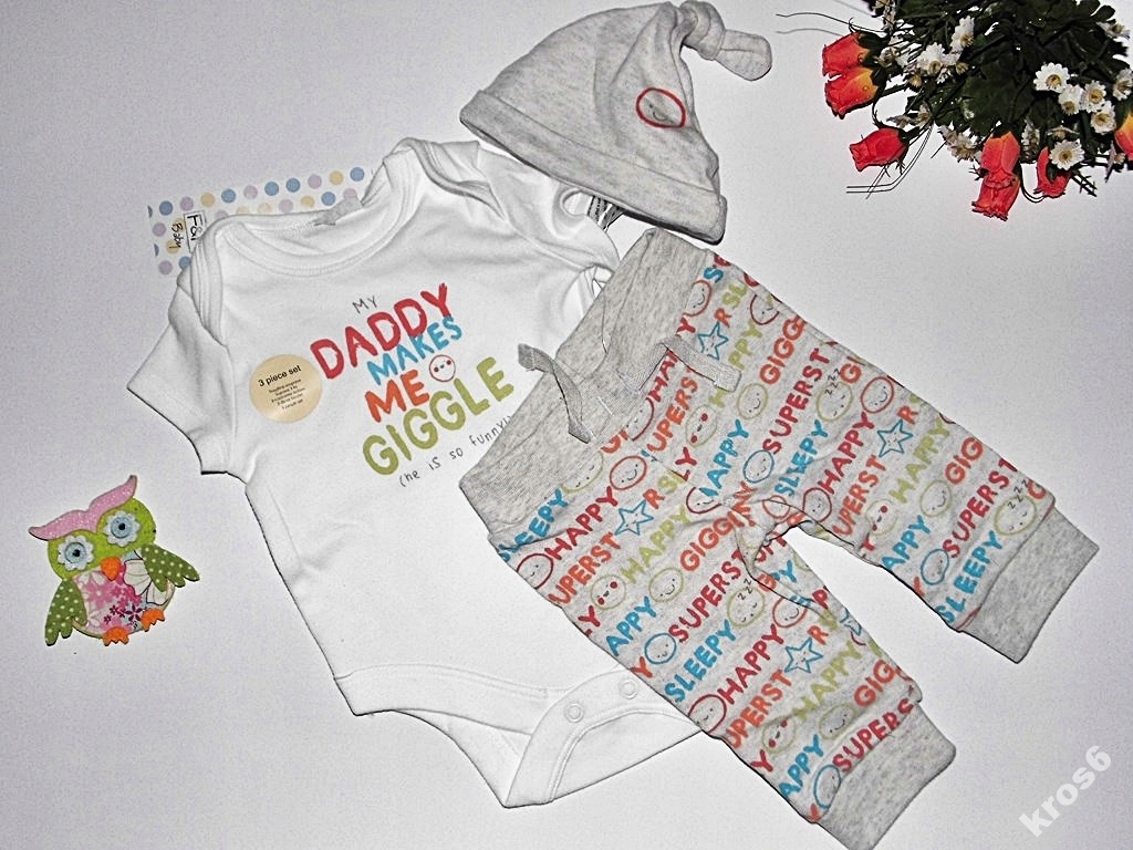 F&F * 3-CZĘŚCIOWY KOMPLET BAWEŁNA ***0-1M ^56 Marka F&F