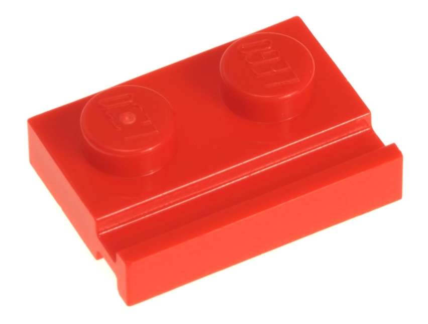 

Lego Płytka z krawędzią 1x2 32028 czerwona