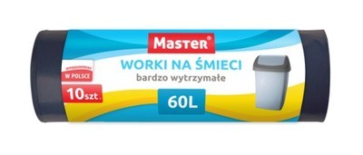 

Worki na odpady czarne 60L mocne (10szt)