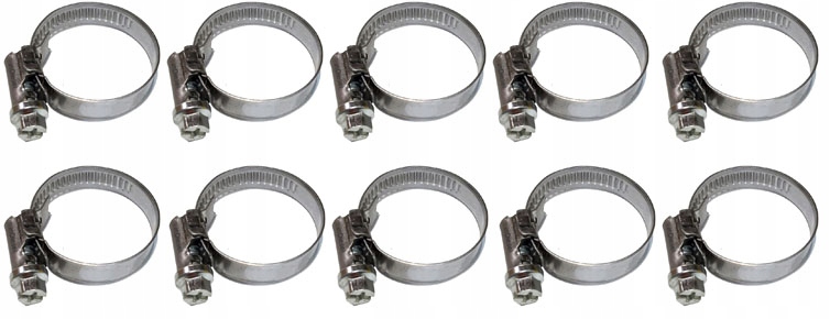 

10 X Opaska Obejma Ślimakowa Nierdzewna 25-40 mm
