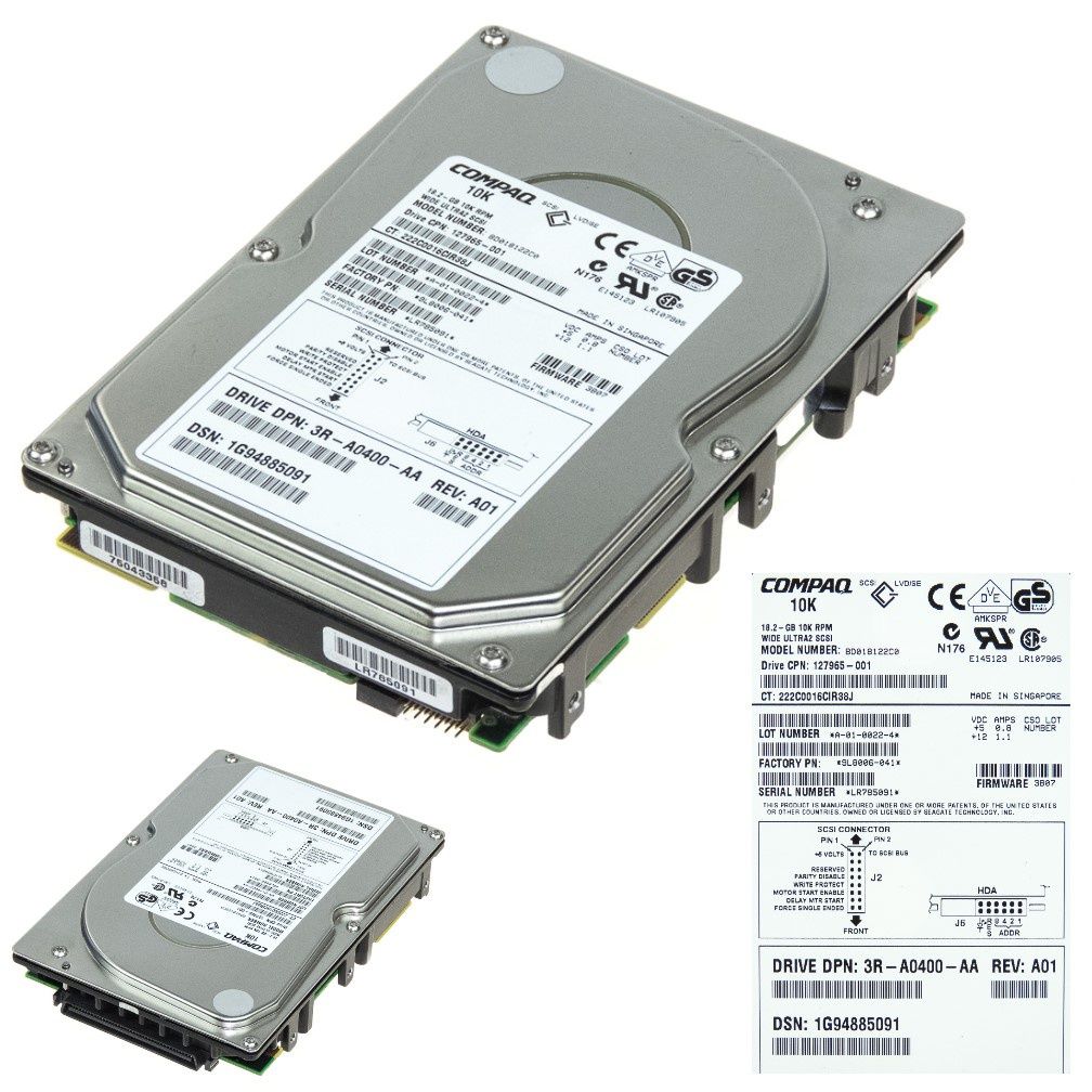 

Compaq BD018122C0 18GB 10K Scsi 80-PIN 127695-001