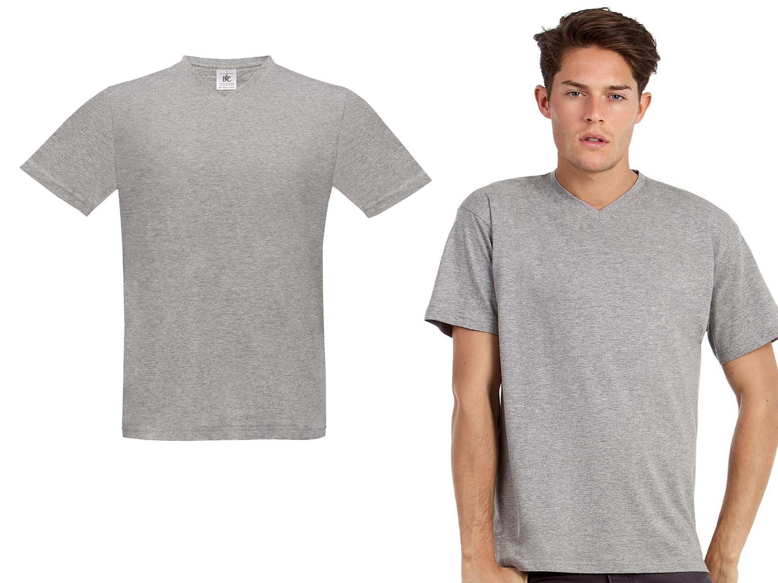 

Koszulka T-shirt - w serek - B&c EXACT150 L