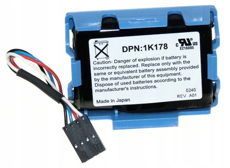 Dell 01K240 Baterie 3.7V 1400MAH Raid Klíč 1K178