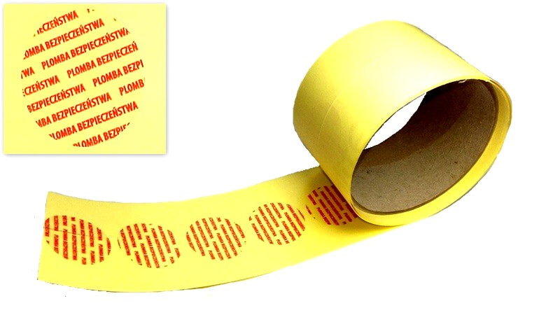 

Stikery samoprzylepne nadruk Plomba Bezpieczeństwa