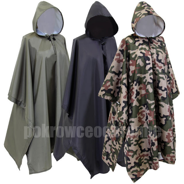 LEKKA PELERYNA PONCHO PŁASZCZ PRZECIWD.XL CZARNY Rozmiar L/XL