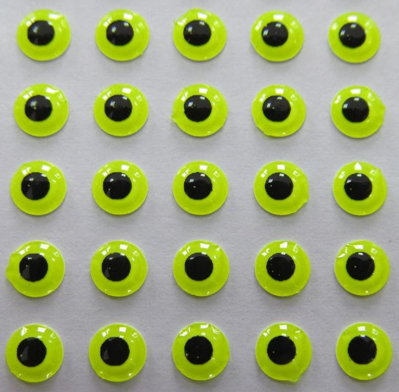 

Oczy 3D Lime (fluo) wobler 5 mm 100-sztuk z Usa