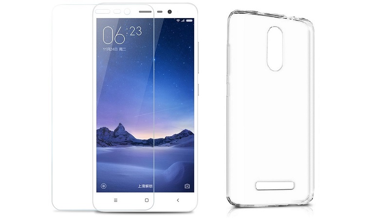 ETUI ULTRA SILIKON SLIM CASE + SZKŁO HARTOWANE 9H DO XIAOMI REDMI NOTE 3