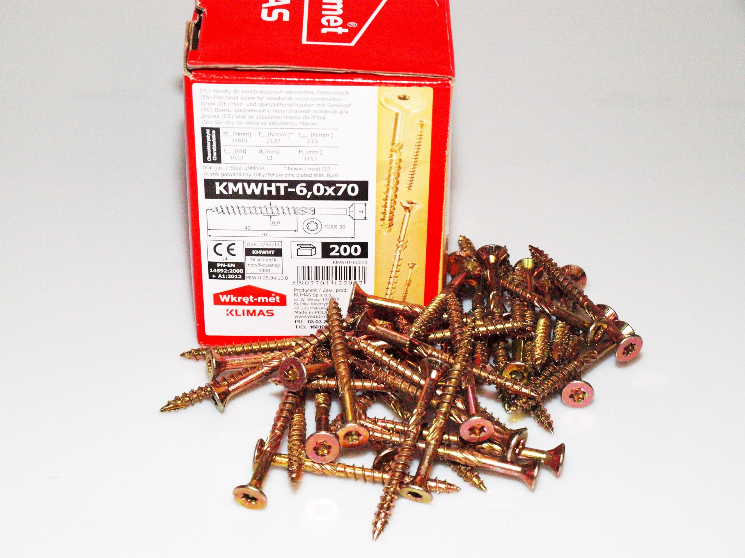 

Wkręty Ciesielskie Do Drewna 6,0x70 Torx 200 szt