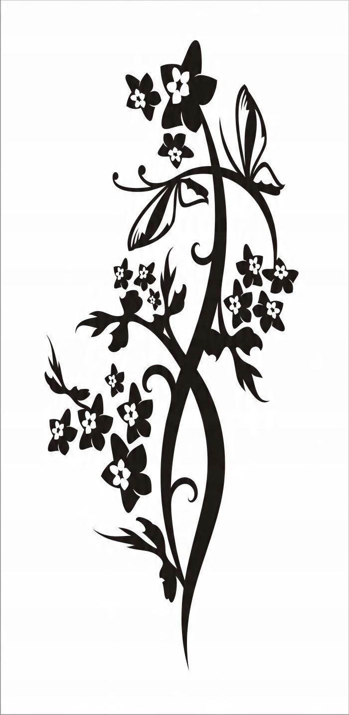 

Naklejka na ścianę motyle kwiaty dekor Ornament 26