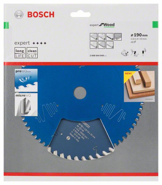Tarcza tnaca do drewna Bosch 190mm 190x2,6/1,6x30 mm expert wood