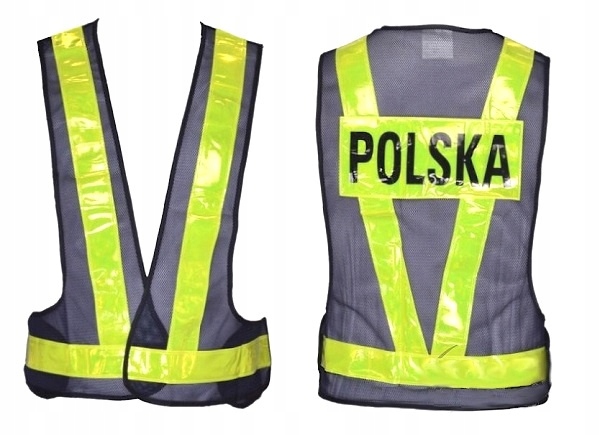 

Odblaskowa kamizelka motocyklowa napisem Polska 2X