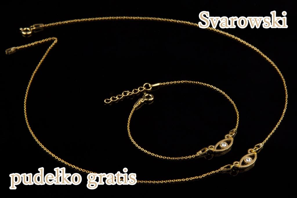 Komplet Celebrity Swarovski El Oko Proroka Stříbro