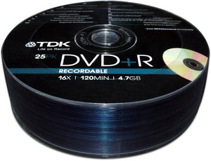 

Płyty Dvd+r Tdk 4,7GB x16 szpindel 50 Wa-Wa