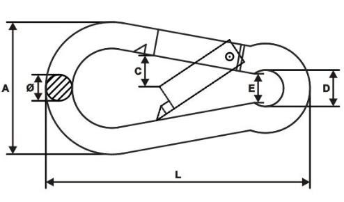 KARABIŃCZYK DO LIN KWASOODPORNY 10MM - 1szt Marka inna