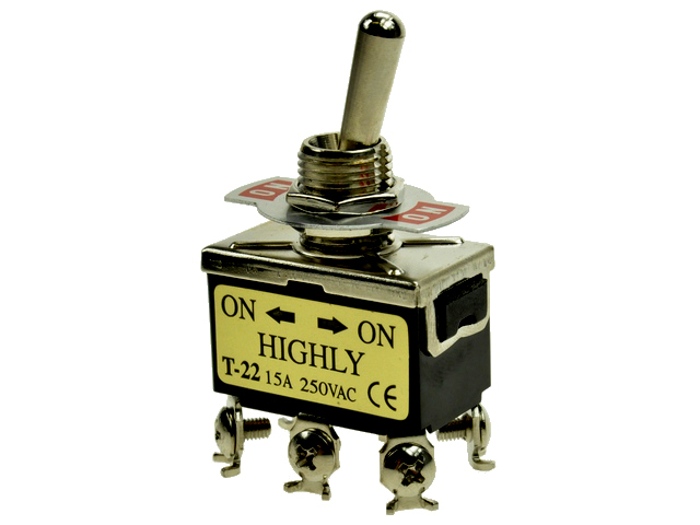 

Przełącznik dźwigniowy On-on 15A 250V 29mm Highly