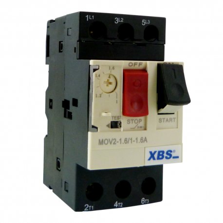 1-1.6A Motorový vypínač na lištu MOV2-1.6 Xbs