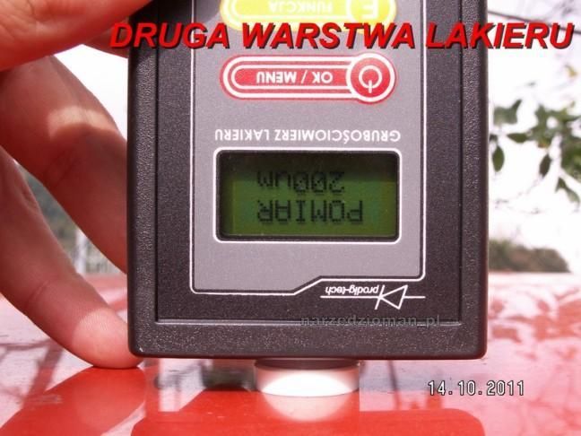 MIERNIK TESTER CZUJNIK GRUBOŚCI LAKIERU GL1 FE +BA Marka inna