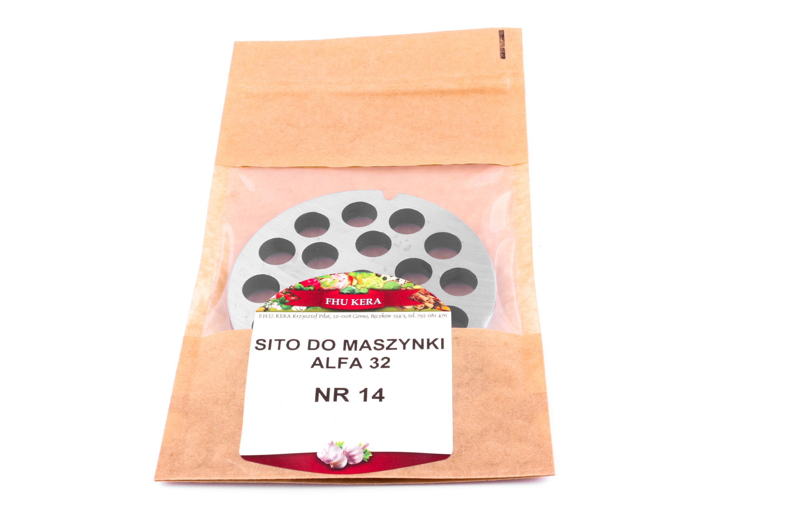 

Sitko Sito oczko 14mm Maszynki mięsa Alfa 32 Kera