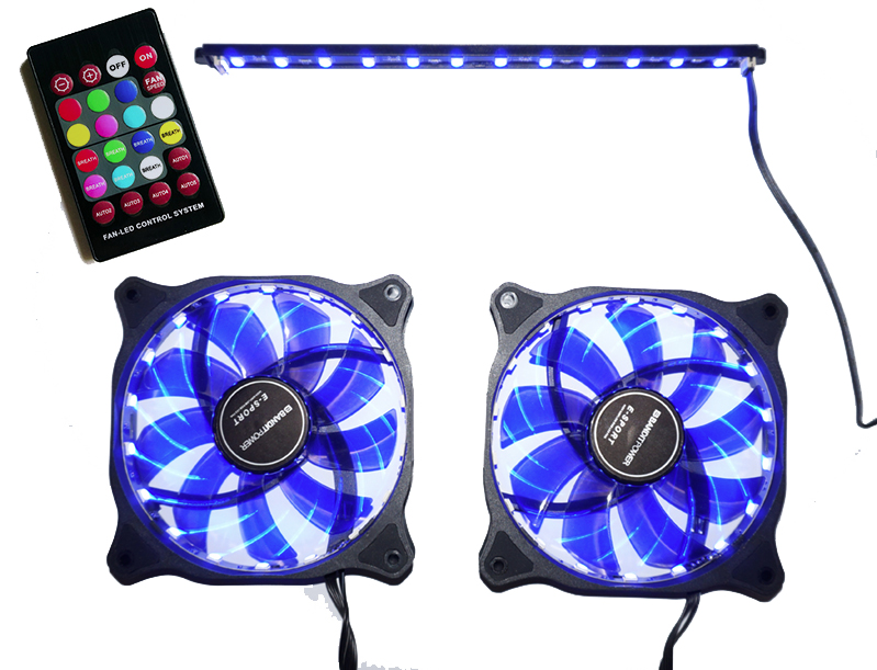 

Wentylatory 120mm Led + Listwa Rgb + Pilot kolory