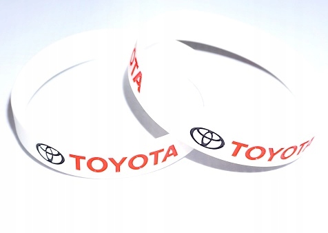 

Opaska silikonowa na rękę Toyota biała