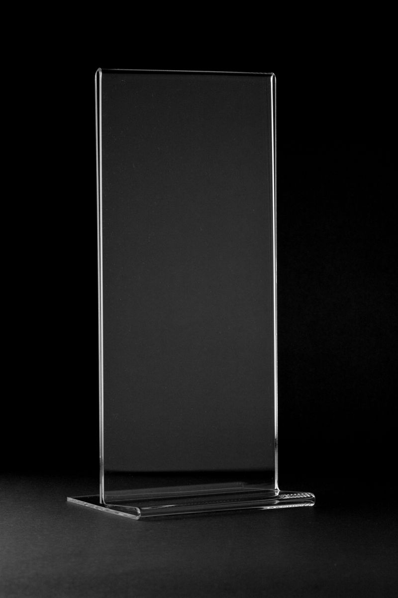 STOJAK NA MENU DWUSTRONNY 1/3A4 DL (PIONOWY) PLEXI Marka inna