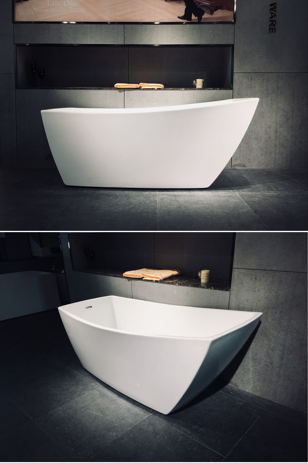 Wanna WOLNOSTOJĄCA MOLDE 170x80 + SYFON Materiał wykonania akrylowa