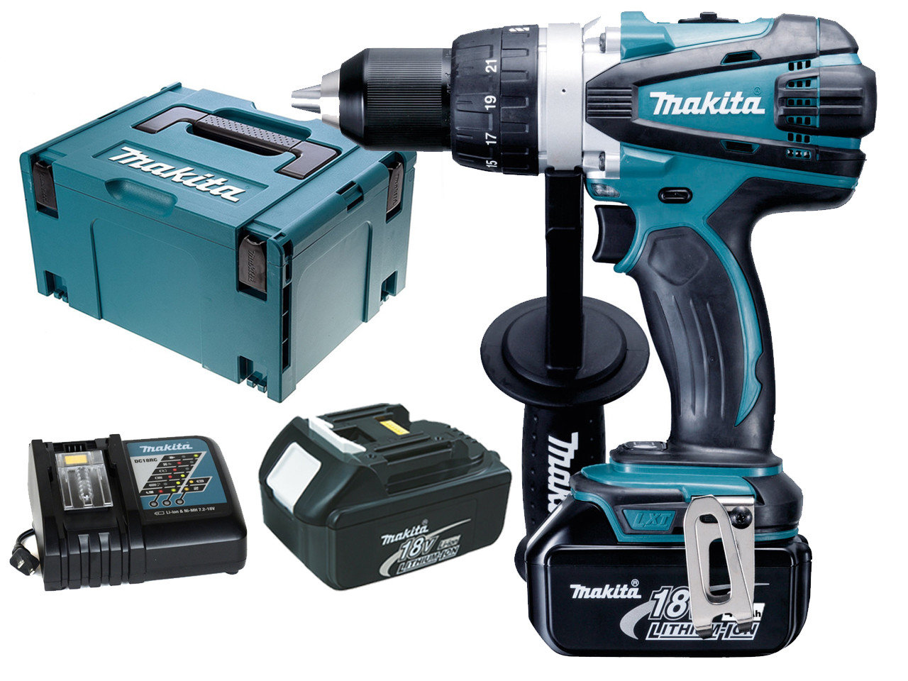 Makita Destornillador Eléctrico Ddf458rtj One Size Blue / Black