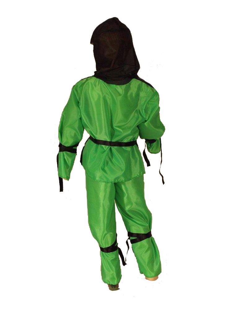 strój NINJA zielony wojownik 134-140 kostium Motyw superbohater