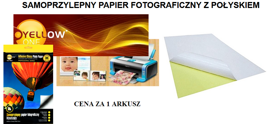 SAMOPRZYLEPNY PAPIER FOTOGRAFICZNY z połyskiem Marka KW Trade