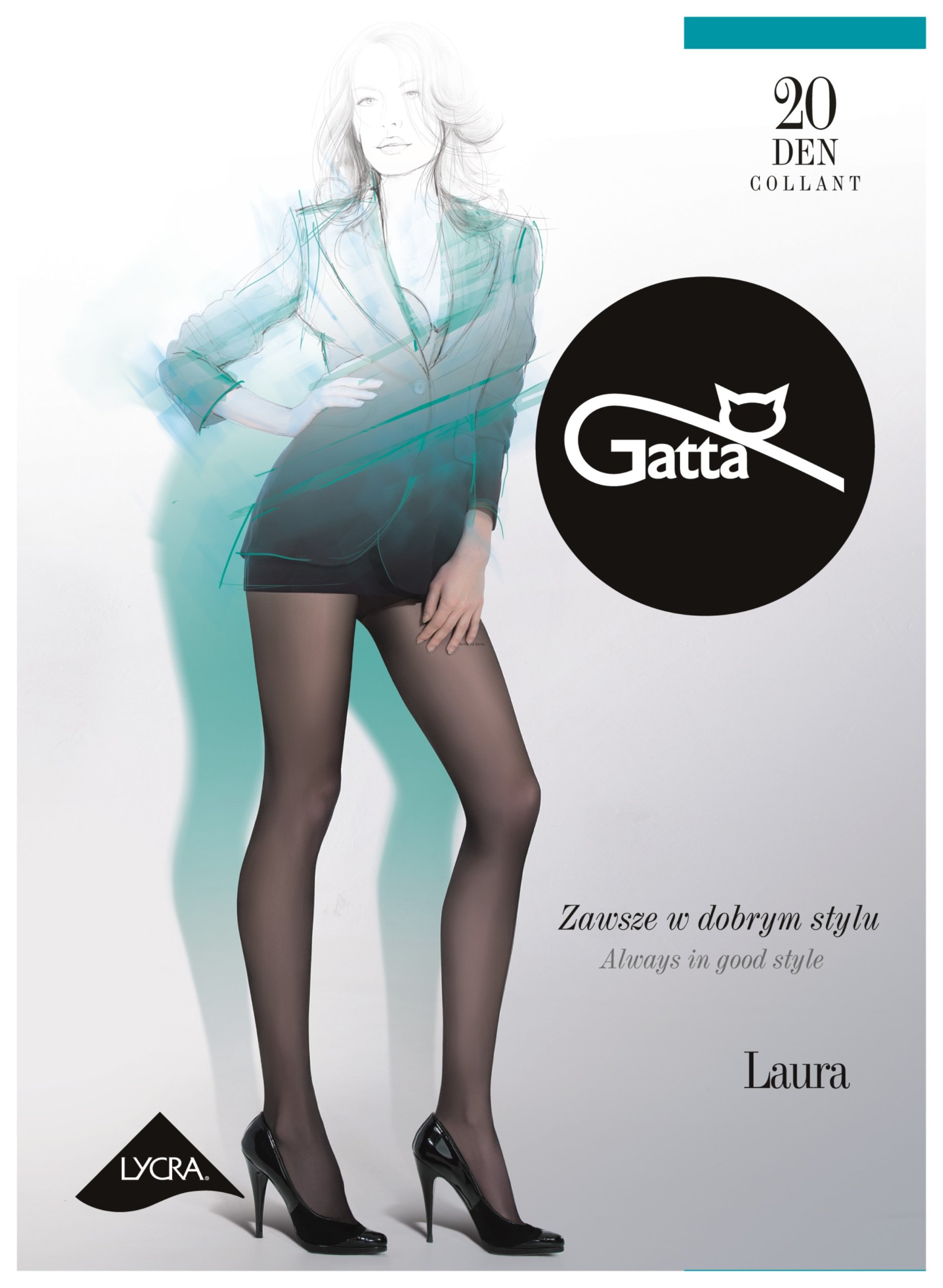 

Rajstopy Gatta Laura 20 den 2 /s Lycra / Kolory