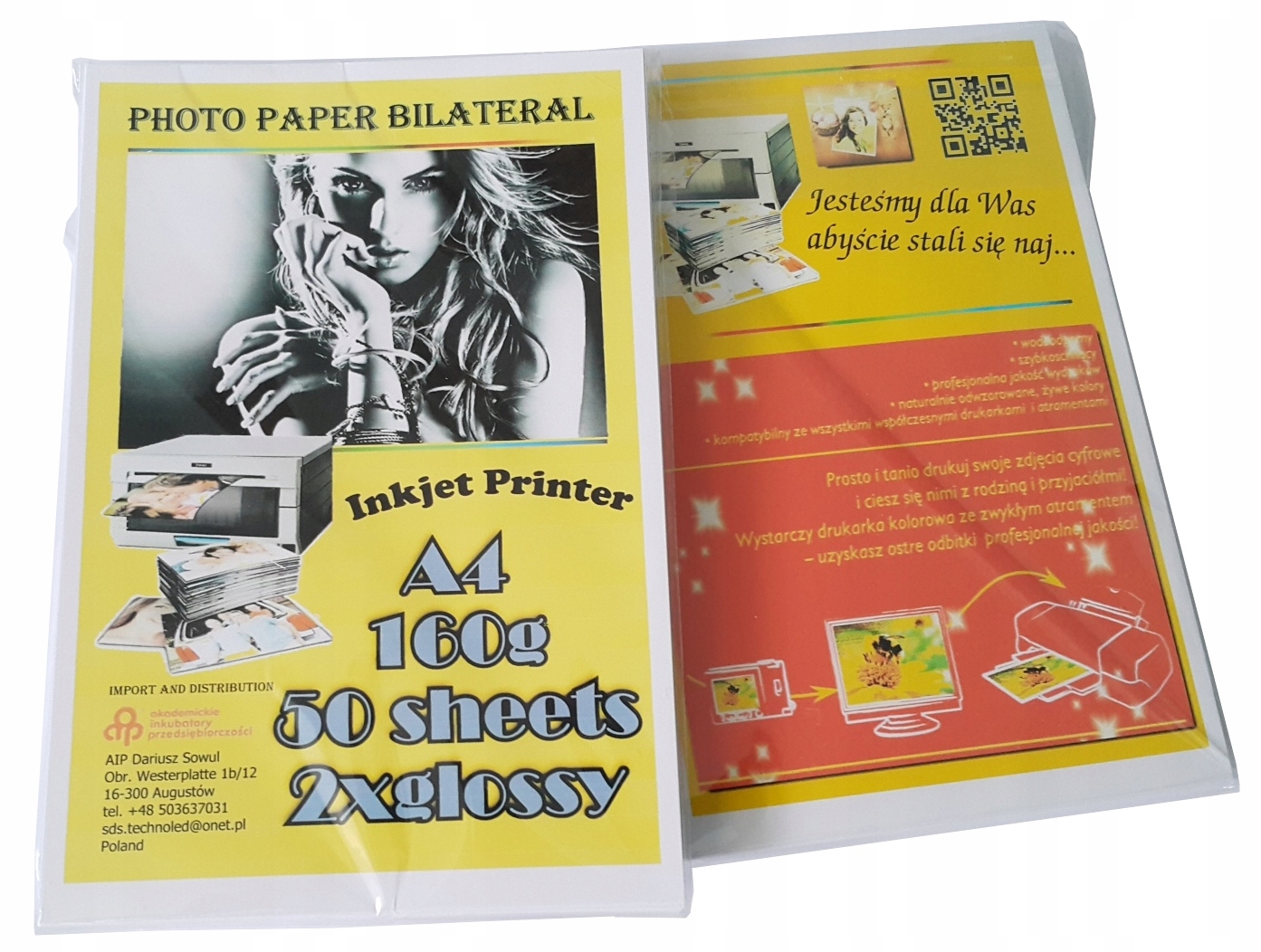 

Papier fotograficzny Dwustronny A4 Błyszczący 160g