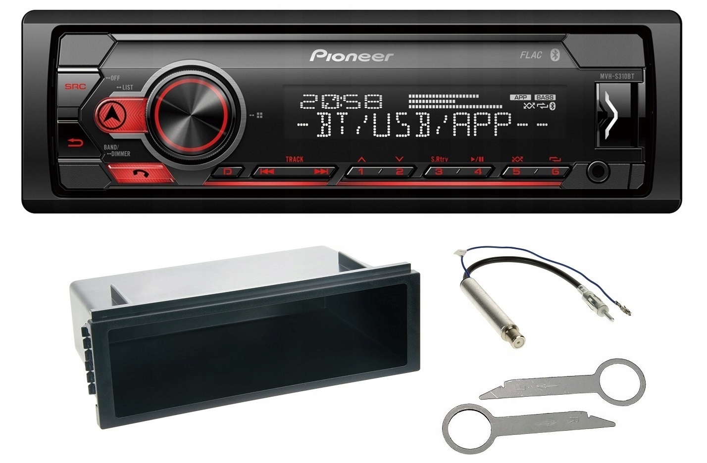 Pioneer MVH-S310BT Autorádio Vw Golf 4 Passat B5 Bora Polo Lupo