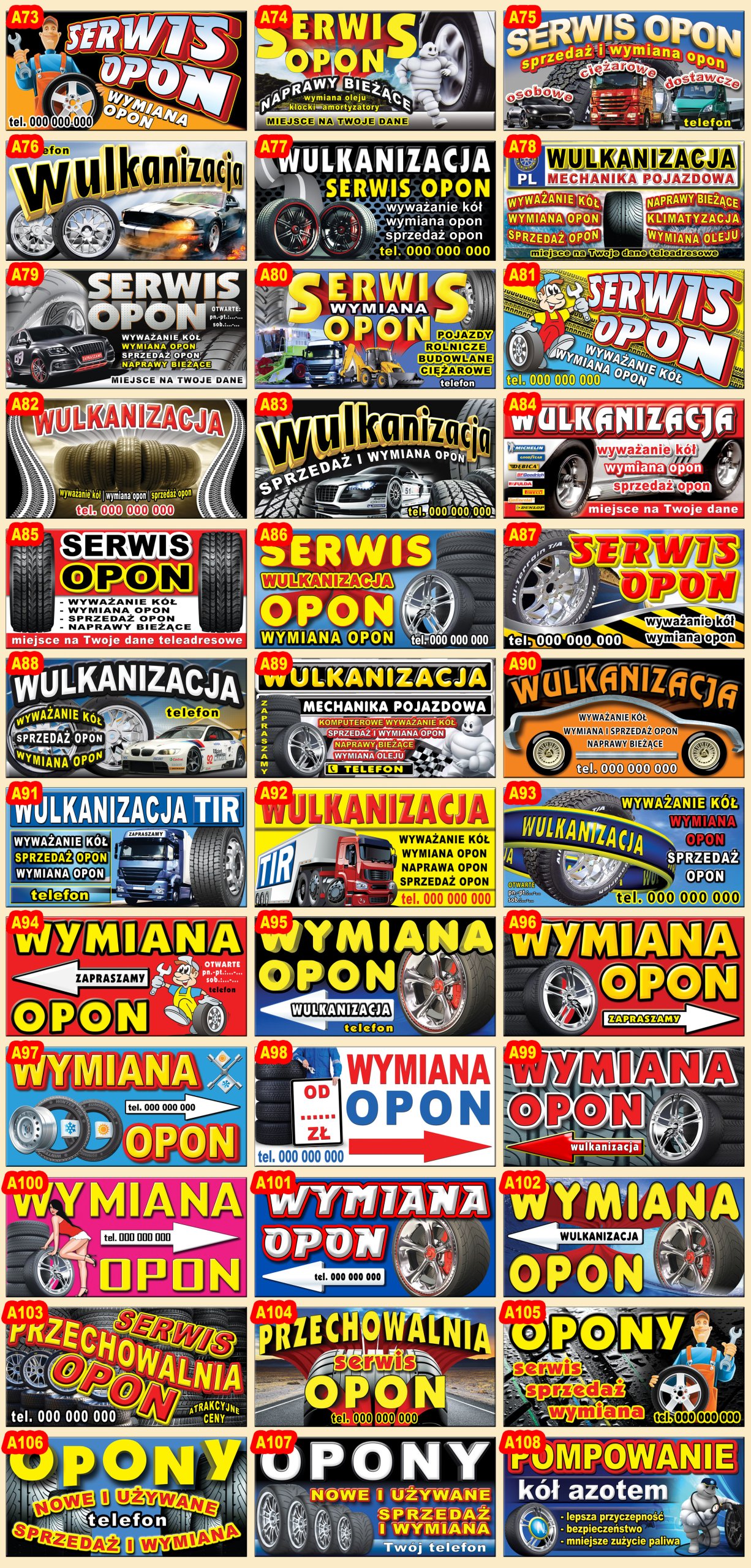 BANER MECHANIKA POJAZDOWA auto serwis opon toyota EAN (GTIN) 5903857115505