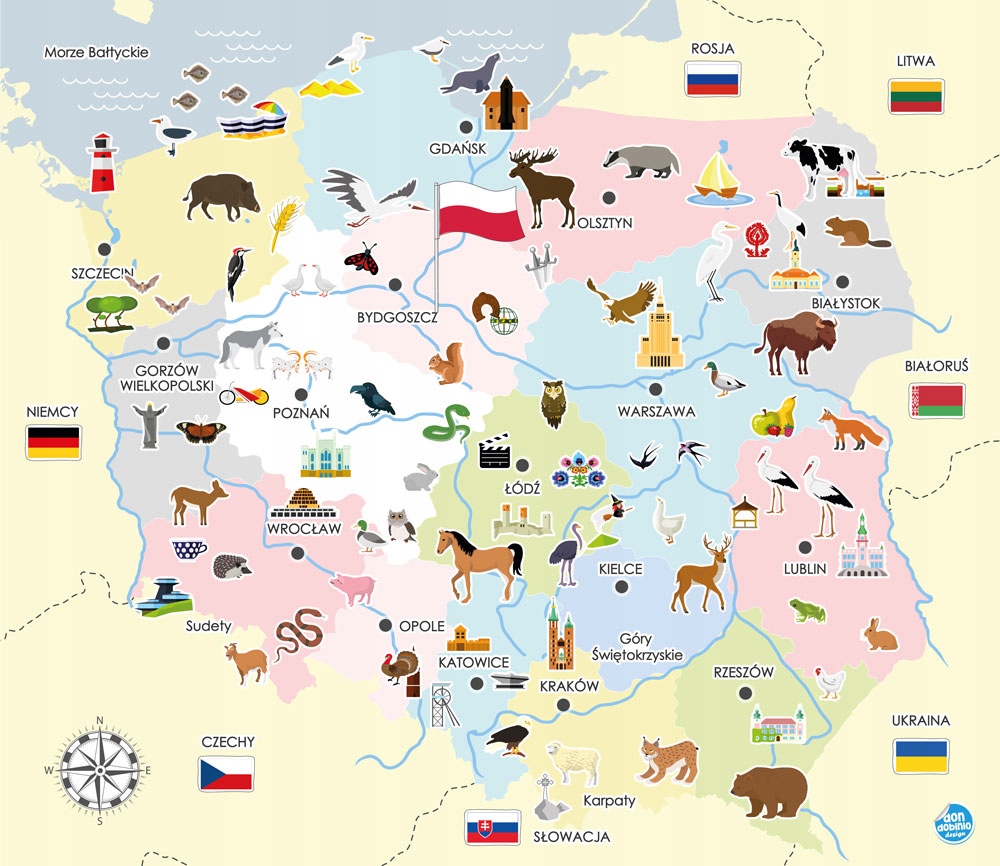 Карта поляка для ребенка - 88 фото