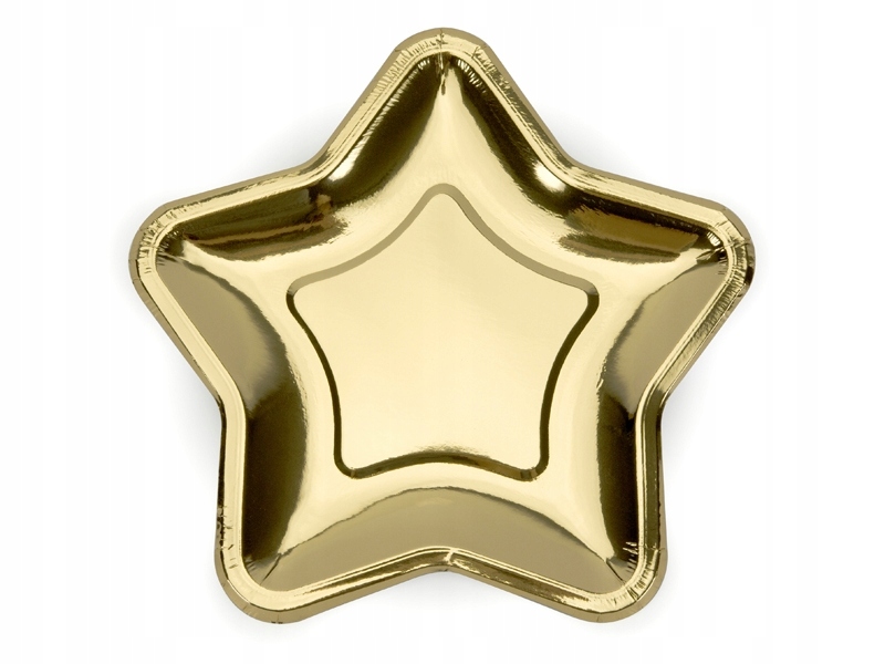 

Talerzyki Gwiazdka złote, 23cm -6 szt. talerzyk