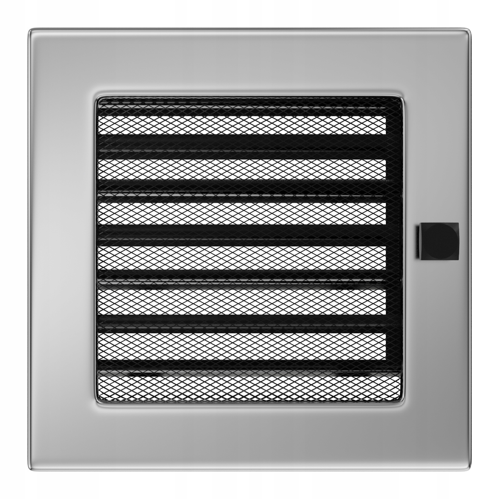 Ventilační Mřížka 17x17 niklovaná s žaluzií