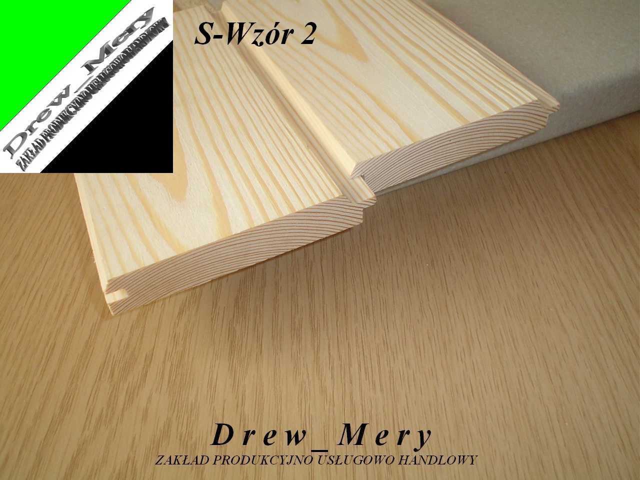 Deska Tarasowa Sosnowa Ryflowana Gr.28x125 Półbal Szerokość 125 mm