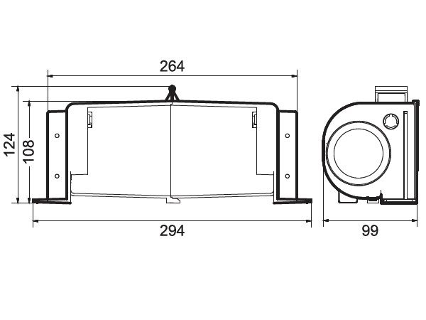 ODKURZACZ PUSZKA PODTYNKOWA SZUFELKI LEOVAC Marka UST-M