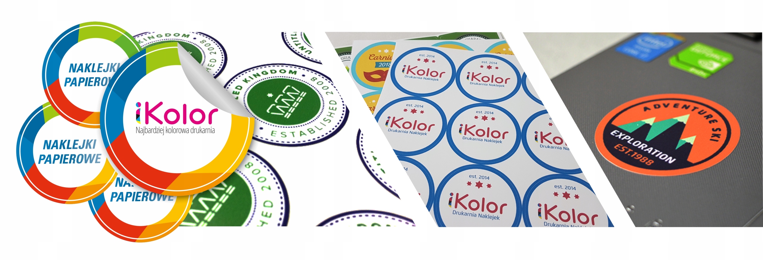 NAKLEJKI REKLAMOWE Z LOGO DOWOLNY NADRUK Producent Inna