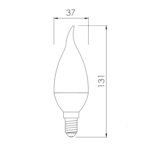 Żarówka E14 LED SMD świecowa świeczka płomyk 6W Marka EkoRay