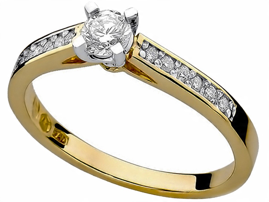 

Zaręczynowy Pierścionek Złoty Z Brylantami 0,36ct