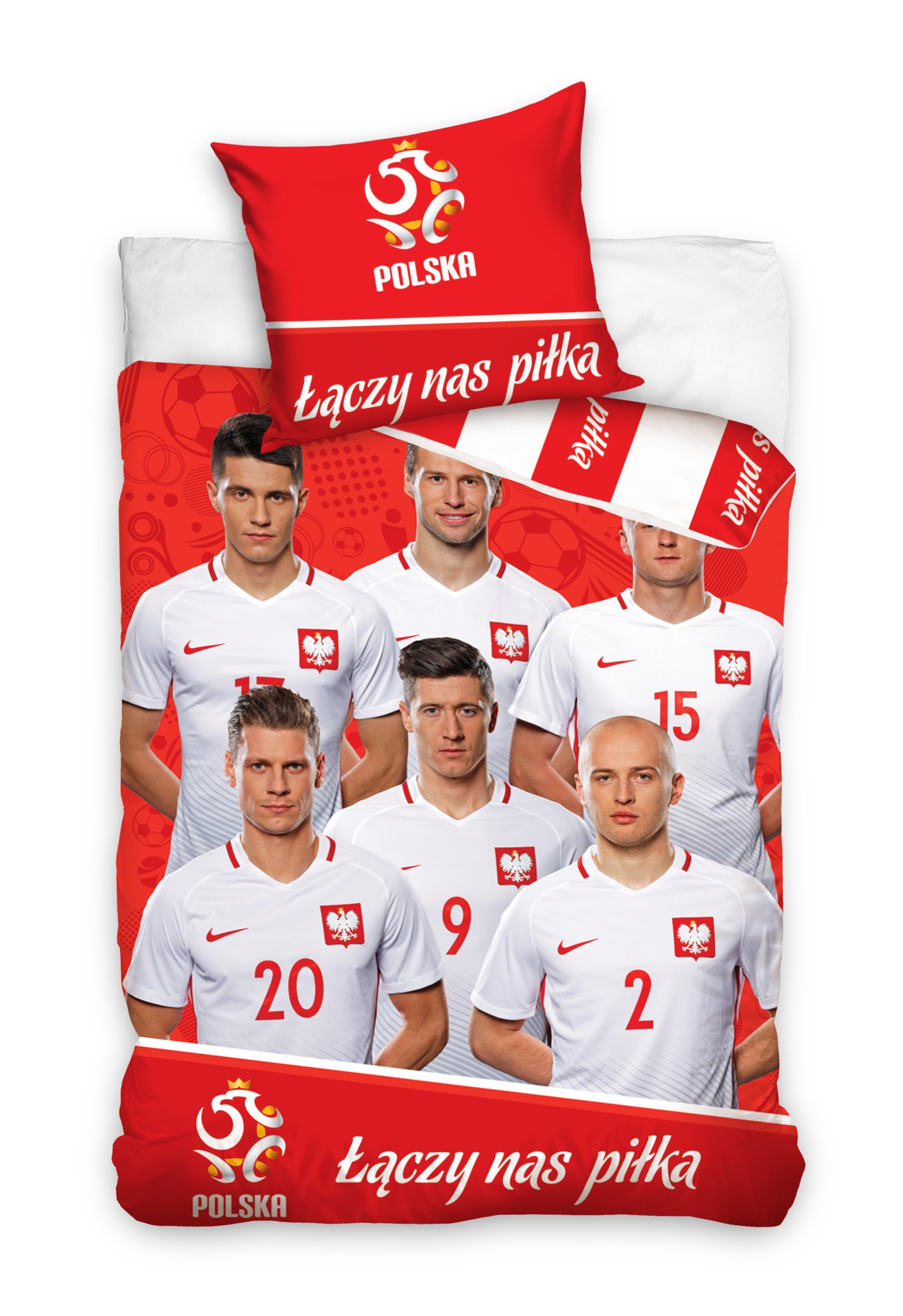 Pościel 160x200 Bawełniana Piłkarze Reprezentacja Lewandowski Carbotex