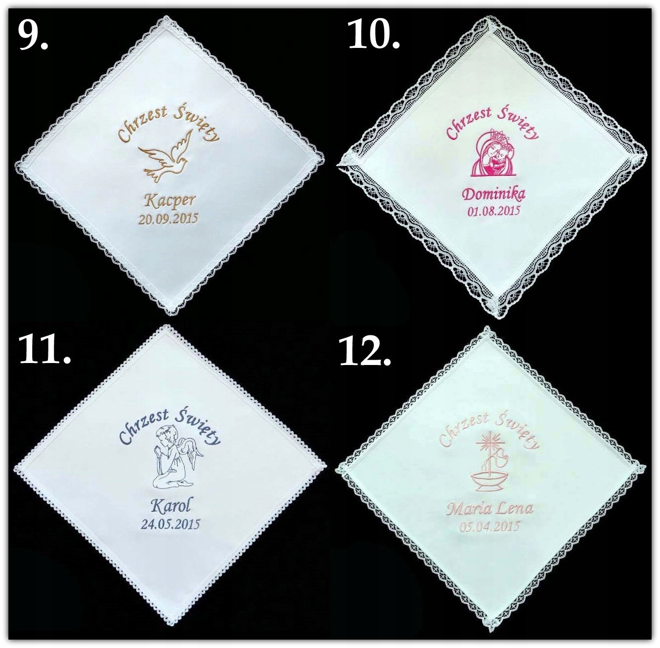 BIAŁA SZATKA z HAFTEM chrztu CHRZEST dziewczynki Płeć Dziewczynki