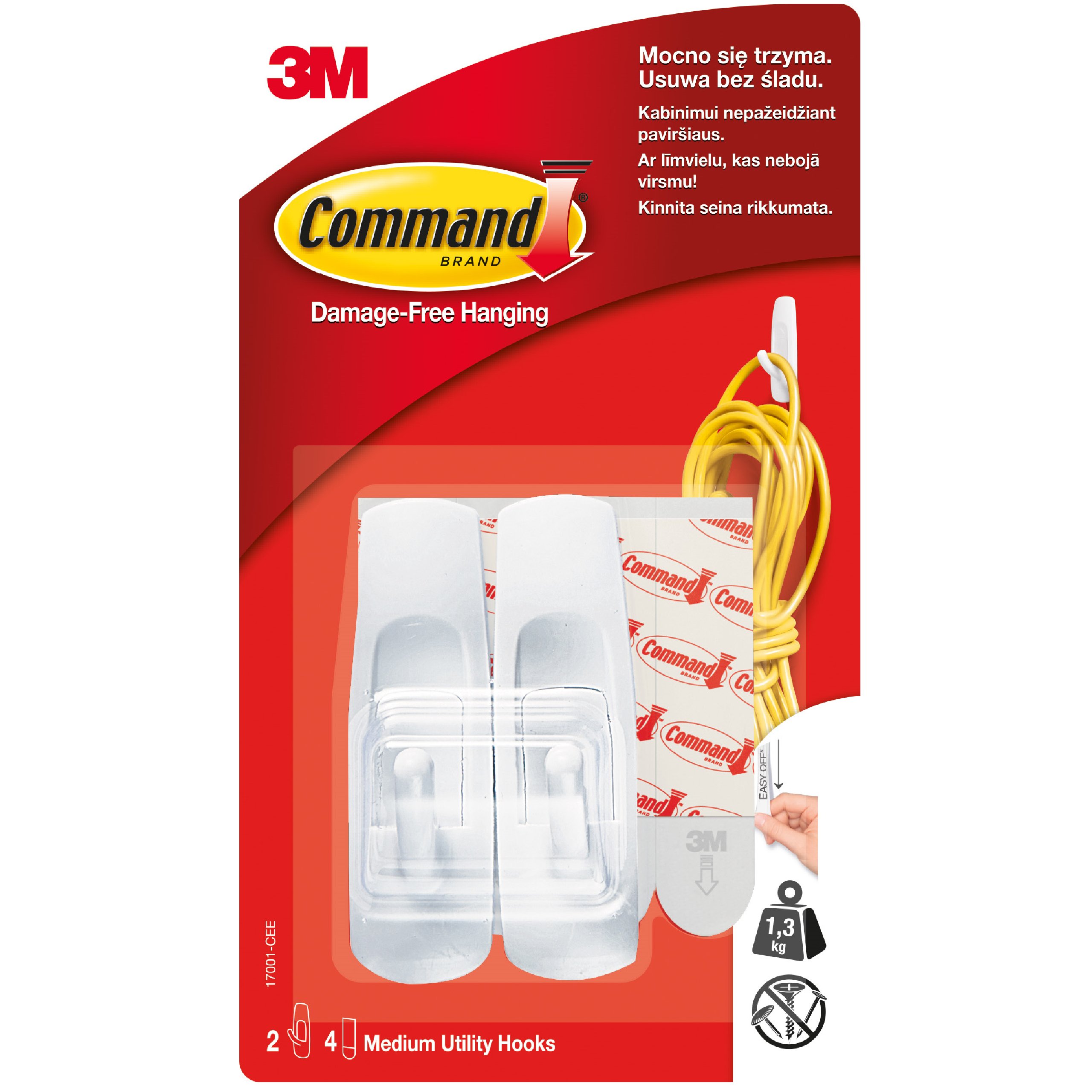 

Command 3M 2 haki wielokrotnego użytku średnie