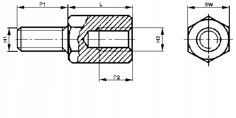 Tulejka słupek mosiężna 20mm M3 z/w 10szt FV(2432) Kod producenta brak