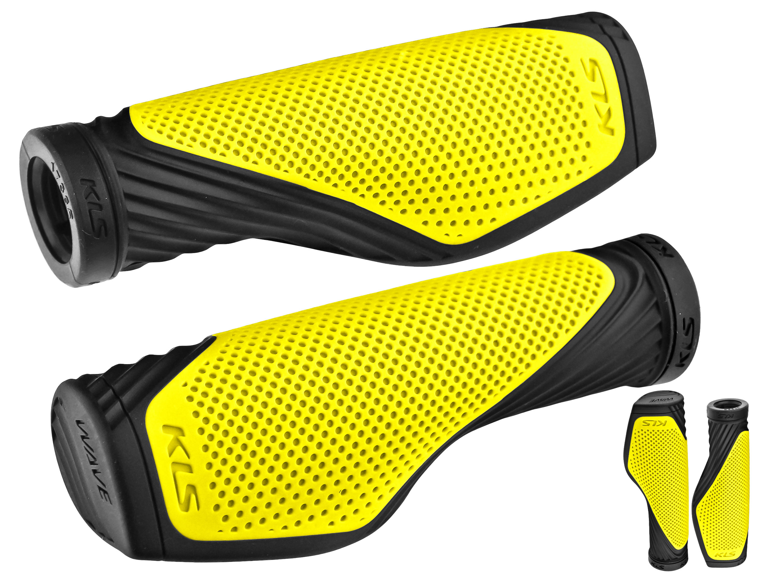 

Chwyty Kellys Wave 017 Yellow Ergonomiczne 135 MM