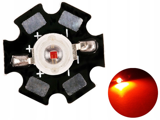 Dioda POWER LED 3W EPILEDS Orange 605nm 42mil PCB Kod producenta BH-R4242N-A1_3W_ORANGE_PCB