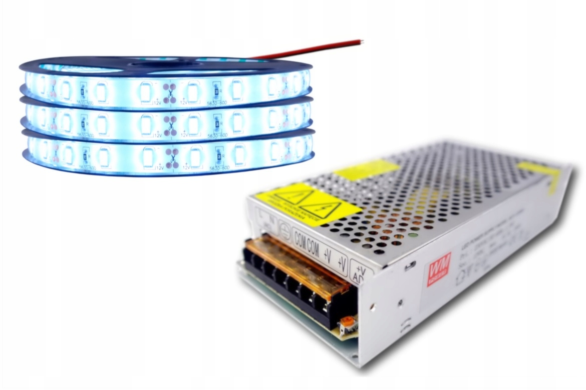 

Zestaw taśma Led 300 Smd IP65 5630 Zimna 15m