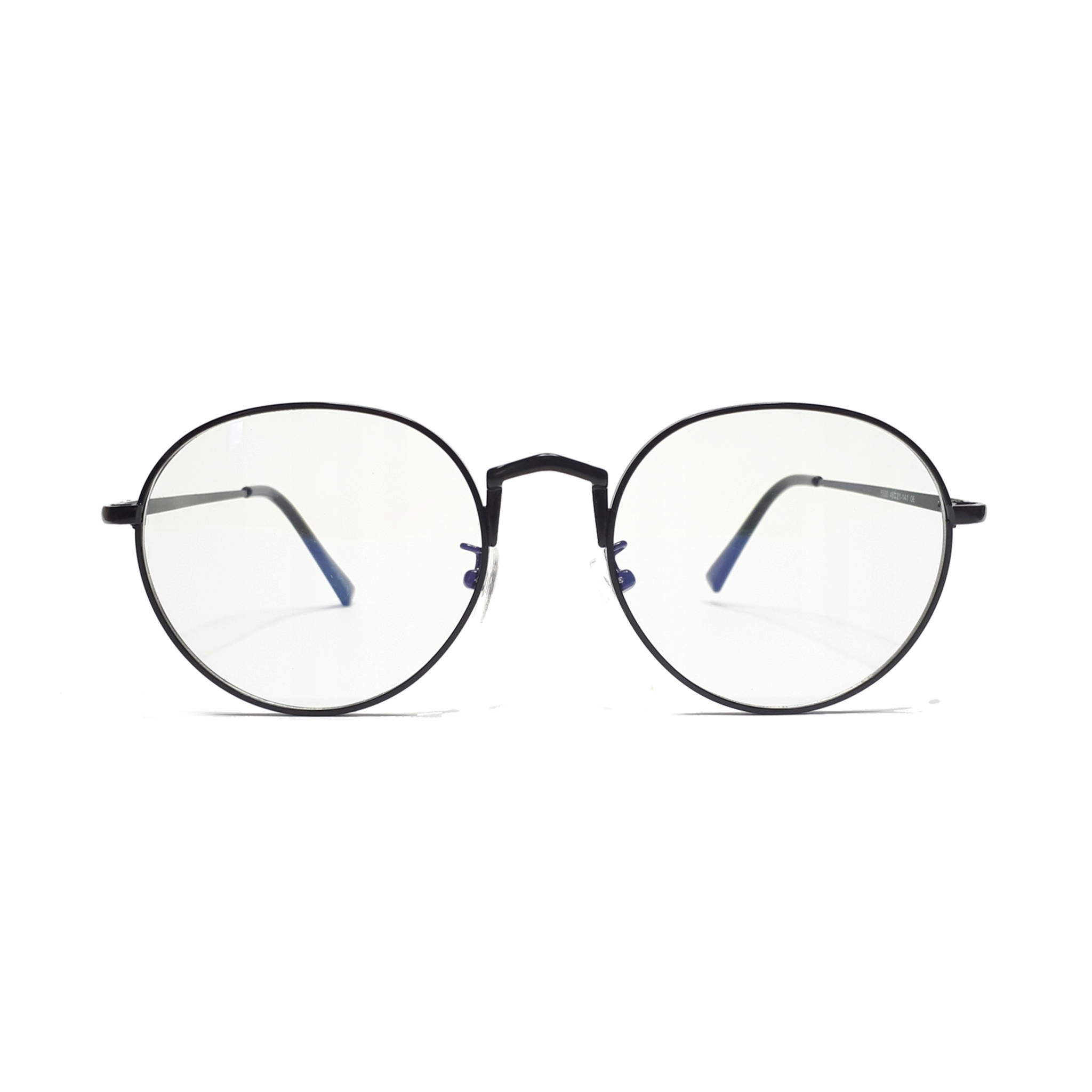 

okulary Zerówki Vintage Retro Czarne Antyrefleks