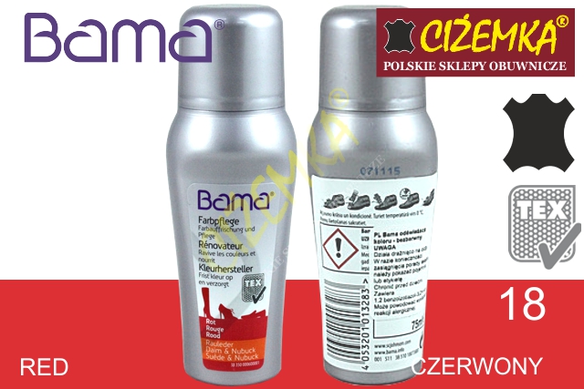 BAMA RENOWATOR PASTA FARBA ZAMSZU NUBUKU CZERWONY Marka Bama